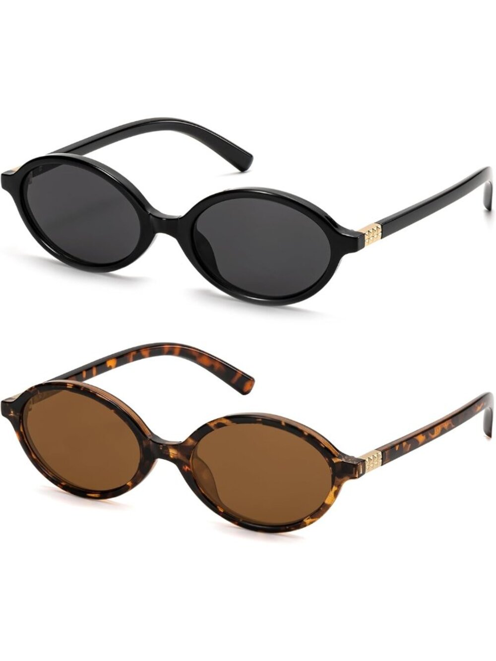 Trendy Retro Oval Sunglasses for Women | Vintage 90s Y2K Style Sun Glasses